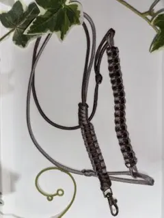 【ハンドメイド】ブラウンパラコードショルダーストラップ　シンプル