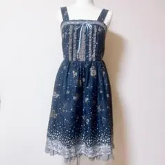 NEO森ガール フェアリーグランジ アクシーズファム ブルー ジャンパースカート