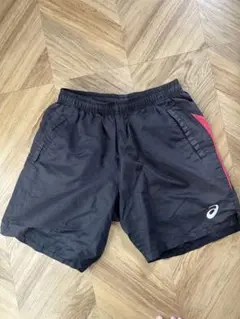 ASICS アシックス　ハーフパンツ ブラック/レッド