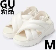 新品　GU ボリュームソールパフィースポーツサンダル　厚底　Mのサムネイル
