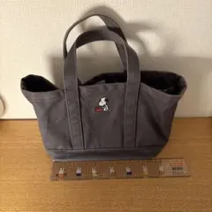 SNOOPYスヌーピー　ネイビーミニトートバッグ