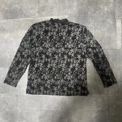 星柄 フリル長袖シャツ 黒 00's vintage アーカイブ グランジ