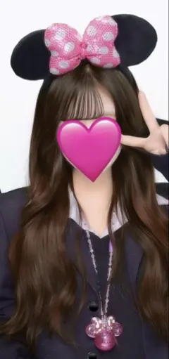 ミニー リボン カチューシャ ピンク 水玉 スパンコール