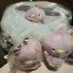 San-X じんべえさん ぬいぐるみマルチトレイ 星空ぺんぎんセットのサムネイル