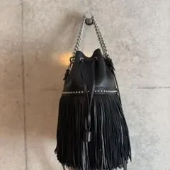 備品J&M DAVIDSONカーニバルレザーショルダーバッグ ブラック