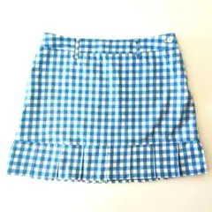 adidas チェック柄 プリーツスカート