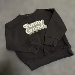 PAIR MANO プリントトレーナー 黒 100