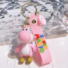 Super Mario ヨッシー キーホルダー ストラップ ピンク