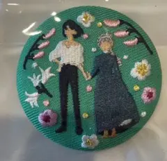ジブリ ハウルの動く城 刺繍 ブローチ 缶バッジ ハウル ソフィー