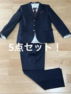 キャット　SAMURAI BLUE ネイビー ストライプ スーツ 165A