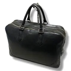 ペッレモルビダ　ビジネスバッグ　キャピターノ　2層　A4収納可　レザー　ブラック