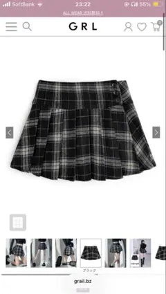 GRL♡インパン付きチェック柄プリーツミニスカート[ac2589]