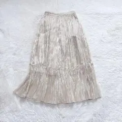 マジェスティックレゴン プリーツスカート ウエストゴム フレア 上品 フェミニン