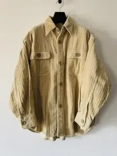 ニコアンド コーデュロイシャツ レディース M ベージュ シャツジャケット