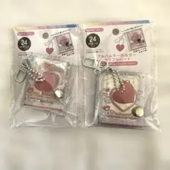 推しピンク　ハート型キーホルダー 2個セット