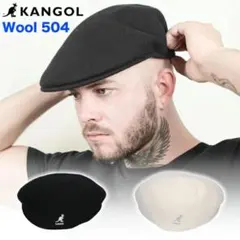 【KANGOL】ブラック ハンチング帽子 Mサイズ　504
