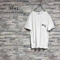MHL. マーガレットハウエル オーバーサイズロゴTシャツWHT/Lのサムネイル