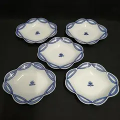 有田焼　帯つなぎ亀甲小鉢　5個セット