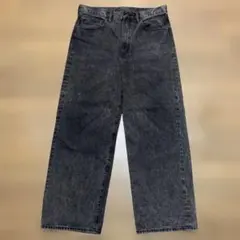 GU.ジーユー.バギージーンズ.32.ダークグレー.ブラック