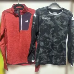 New Balance 長袖ハーフジップ M kappa長袖シャツ　セット