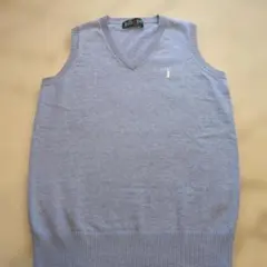EAST BOY 水色 Vネック ニットベスト
