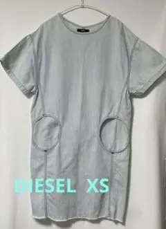 DIESEL ディーゼルライトブルー デニム 半袖 ワンピースのサムネイル