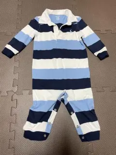 お値下げ　ラルフローレン　ボーダーロンパース　ベビー