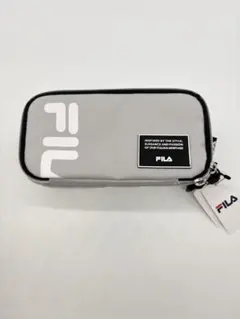 新品未使用　FILA グレー 筆箱 2つジッパー付き 多機能　ペンポーチのサムネイル