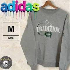 ア*コ様 アメリカ古着adidas TRADITION. グレー トレーナー裏起