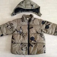H&M＊エイチアンドエム　ダウン　ディズニー　90　アウター　カーキ
