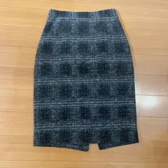 【バナナリパブリック】☆スカート☆ バナリパ チェックグレー タイト M