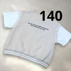 CHEERFUL BROTHERS 140 ベージュ 半袖Tシャツ