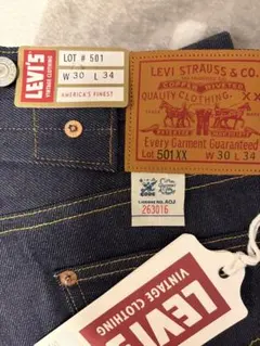 お盆セールLevi's 501XX 1937年モデル W34 リジット新品 - メルカリ