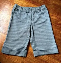 COMME CA ISM ストライプ柄ショートパンツ グレーMのサムネイル