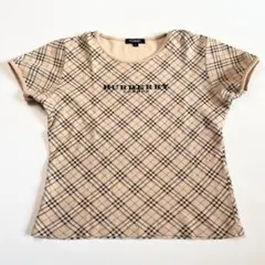 美品 BURBERRY LONDON ノバチェック センターロゴ Tシャツ L