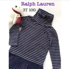 ポロラルフローレン　ボーダー紺ワンピース☆3T 100☆美品