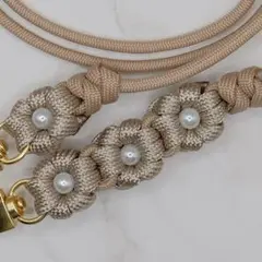 ハンドメイド ストラップ スマホ ショルダー パラコード 花x4 SH483