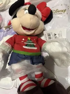 【美品 定価3,500円】ディズニーミニークリスマスぬいぐるみ