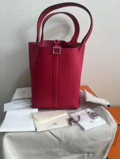 美品】エルメス☆HERMES☆ピコタンロック☆MM カザック Y刻 ピンク 