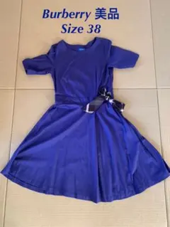 バーバリー クレストブリッジ 半袖ワンピース 38サイズ