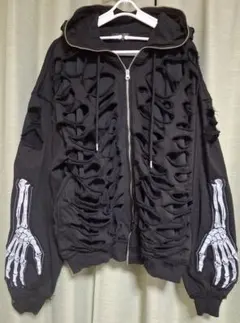 大きいサイズ】【XXL】mnml スケルトン デニムジャケット メンズ 