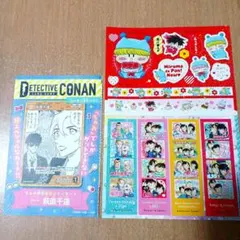 ちゃお6月号付録　名探偵コナンカード、シール　ミルモでポン！シール