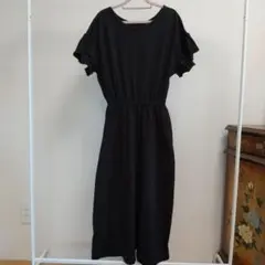 WEGO 黒 フリル半袖 カットソーワンピース