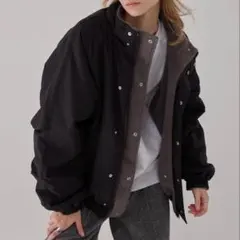 EMMA CLOTHES リバーシブルナイロンxフリースオーバートラックブルゾン