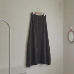 zara ニット ラメ ロングスカート