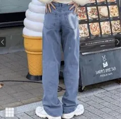 GRL ハートポイントデニムパンツ M