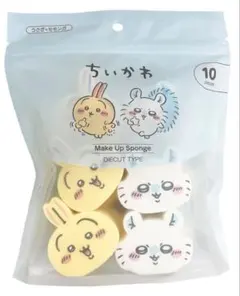 ちいかわ メイクアップスポンジ10個入り パフ うさぎ&モモンガ コスメのサムネイル