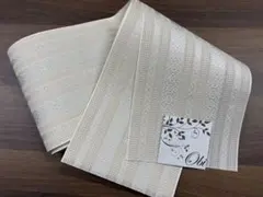 【新品】夏用 紗織 四寸半巾帯 献上柄｜浴衣帯　ベージュ　日本製のサムネイル