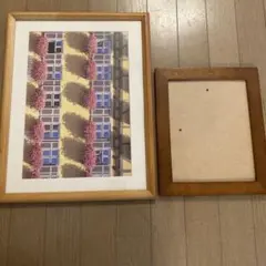 FUJICOLOR（フジカラー）木製額縁 YM-3 ＋中型木製フレーム付き