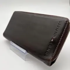TOMMY HILFIGER 長財布 ブラウン レザー ラウンドファスナーのサムネイル